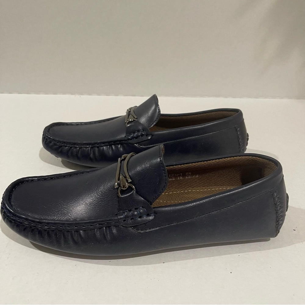 Men’s Chuxx Navy Blue Faux Leather Slip On Loafers Business Casual Size 8 US! - Picture 4 of 10